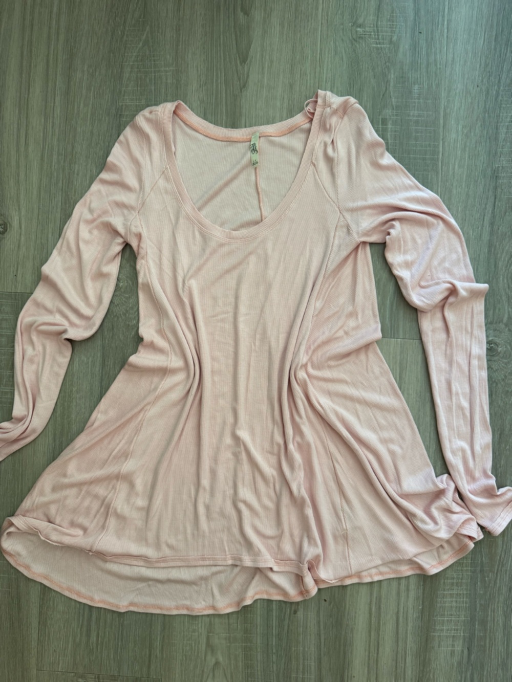 Free People January Tee Dusty Pink Long-Sleeve Top